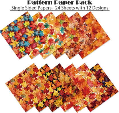 YASMEN 6"x6" Scrapbook Paper Pad - 24 Sheets of Patterned Cardstock for Card Making, Scrapbooking, Junk Journal, DIY Gift Cards - Single-Sided Decopodge Decorative Craft Paper - Crafty Corner