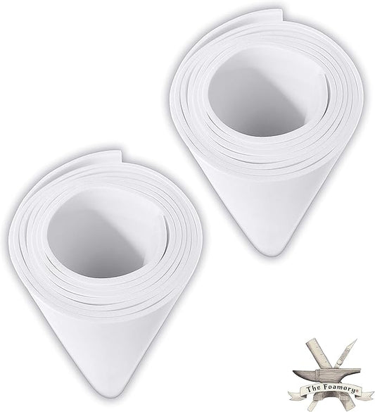 2-Pack Shape Retention EVA Cosplay Foam - 2mm Thick (White) X-Large 35”x59” High Density EVA Craft Foam Sheets - Premium 85 kg/m3 Heat Shape Material for DIY, Con or Halloween Costumes - The Foamory