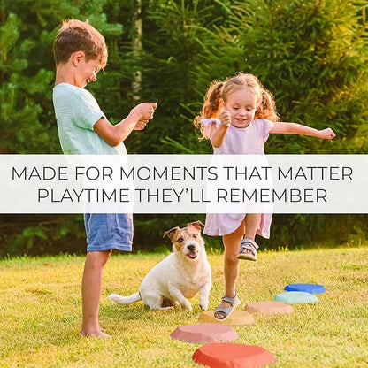 ZICOTO Fun Stepping Stones for Kids – Engaging Indoor & Outdoor Activity for Toddlers | Non-Slip Balance & Coordination Obstacle Course | Sensory Play Set of 6 for Ages 1-4