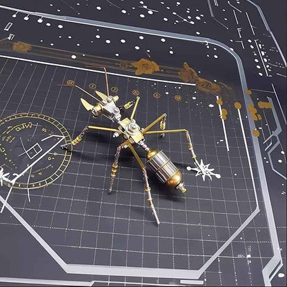 3D Steampunk Mechanical Insect Puzzle Kit - DIY Metal Assembly Model for Adults, Unique Retro Brass Sculpture Craft for Home Office Decoration (Ant B)