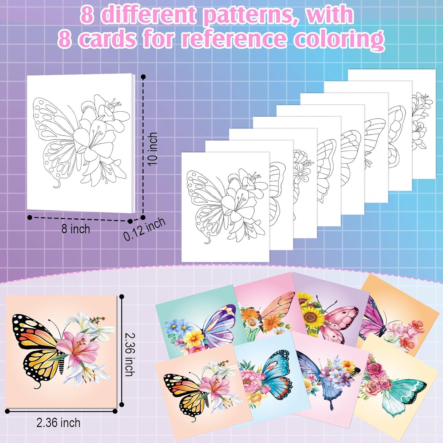 Cholemy 36 Pcs Paint and Sip Kit for Adults 8''x10'' Pre Drawn Canvas for Painting DIY Afro Acrylic Painting Kit Wood Easel Brushes Date Night Bulk for Christmas Party Gifts(Butterfly) - Crafty Corner