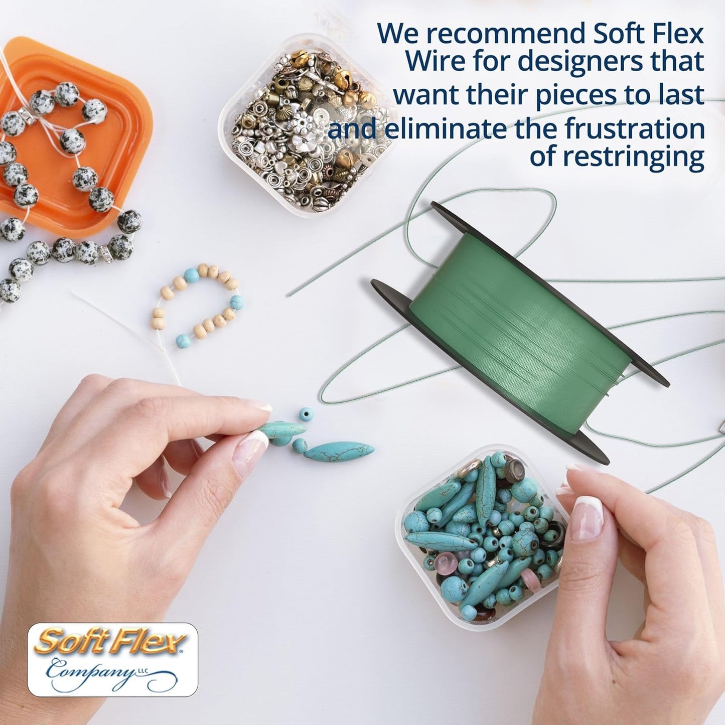 Soft Flex 49 Strand Beading Wire - Medium 0.19 Diameter - 30 Feet Nylon Design Wire - Crafty Corner