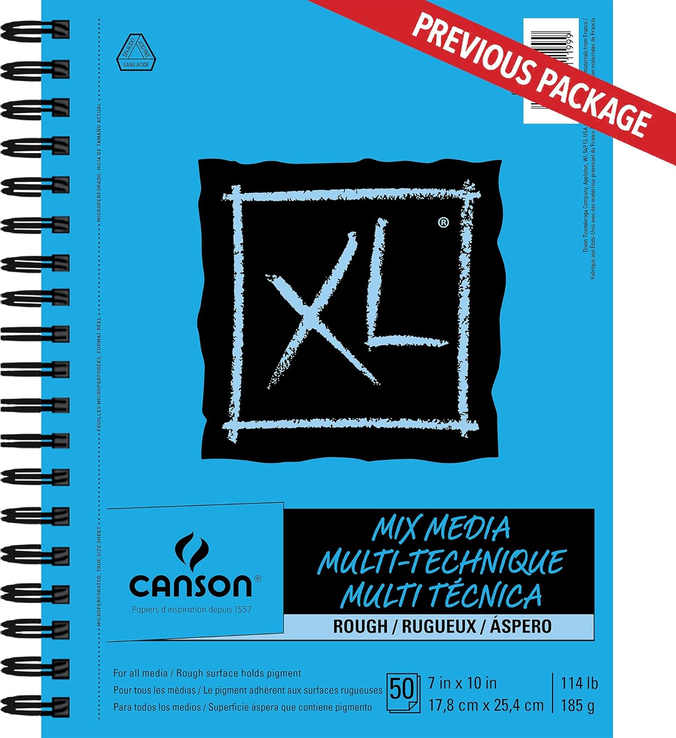 Canson XL Series Mixed Media Pad, Rough Texture, Side Wire, 7x10 inches, 50 Sheets – Heavyweight Art Paper for Watercolor, Gouache, Marker, Painting, Drawing, Sketching - Crafty Corner