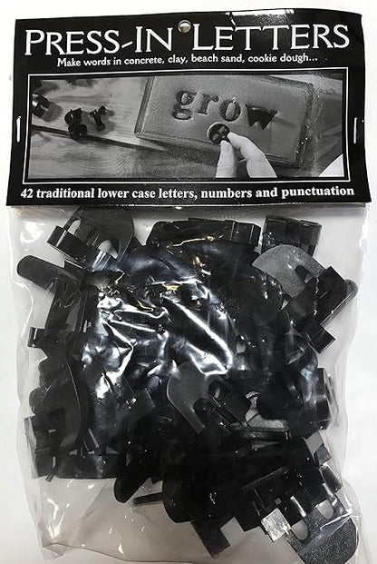 Magnetic Poetry Press in Letters and Numbers Stone Concrete Stamps - Lowercase Traditional Typeface