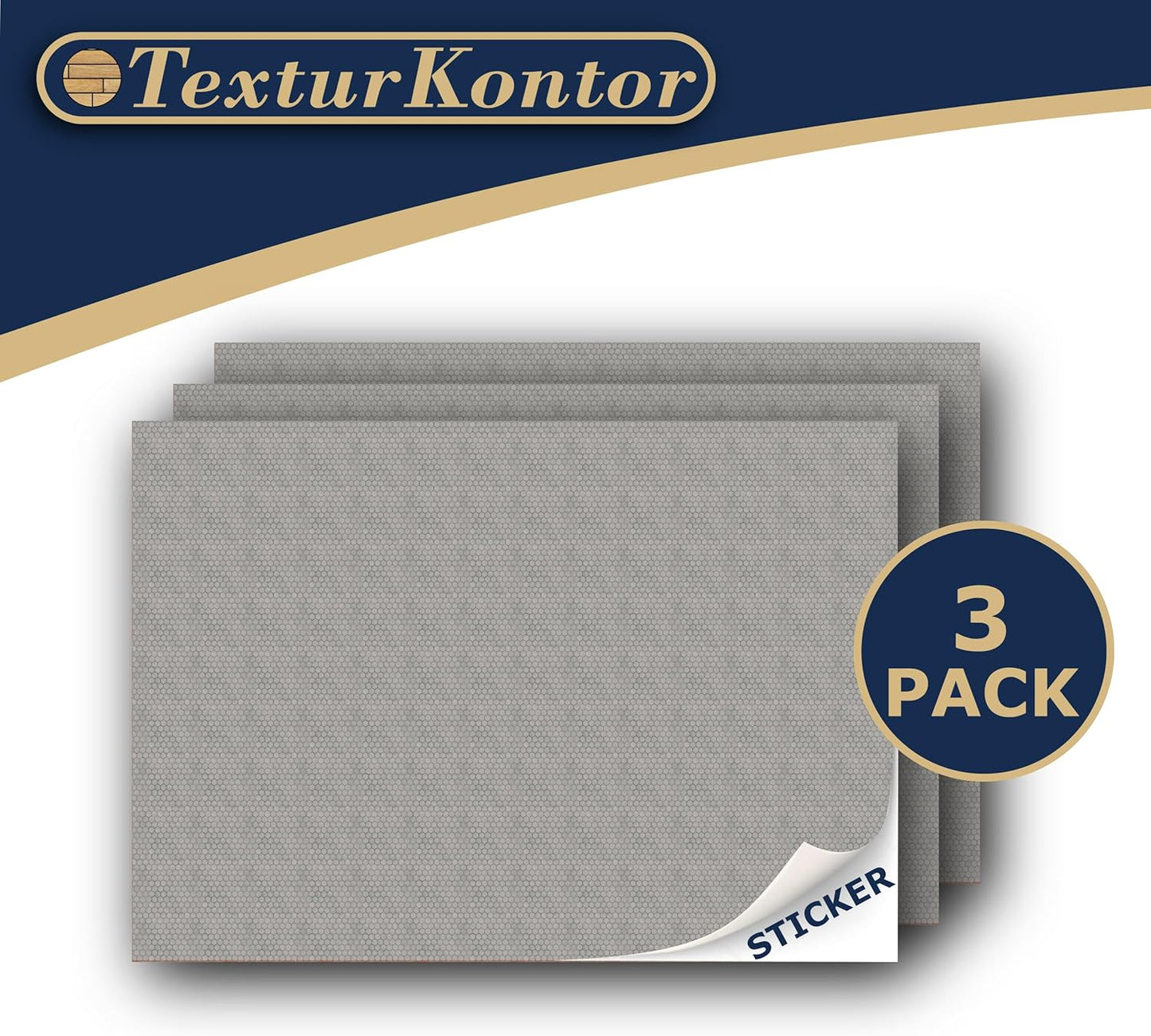 3 Sheets Self-Adhesive Decorative Film Paving Stones and Surfaces for Model Making in Scale 1:87 Scale H0 (UK: 3.5 mm Scale) (Concrete Hexagons)