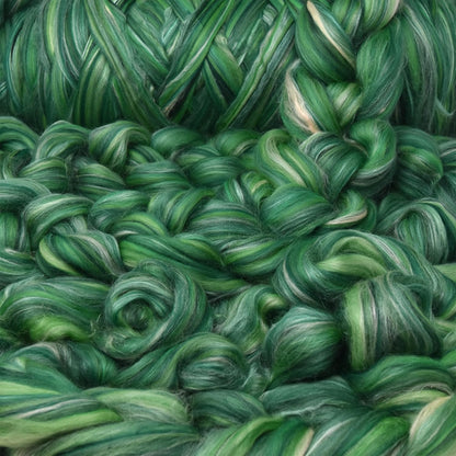 Merino Silk Luxe Tonal Designer Blend. Superfine Merino, Mulberry Silk, Tussah Silk. Top Roving for Spinning or Felting. Eden 4oz
