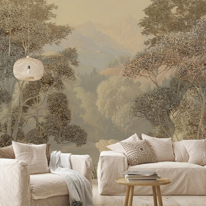 AFZEVEB-Tropical Jungle Wallpaper Landscape Tree Wall murals for Bedroom 182"x120"(Not Peel and Stick)