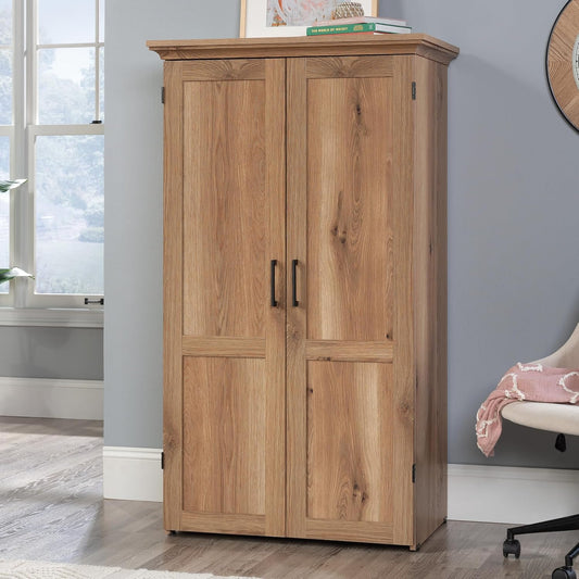 Sauder Miscellaneous Storage Craft & Sewing Armoire, Timber Oak Finish