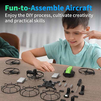 LE-IDEA Detachable Drone with Fun Competitive Mode Mini Drone with Headless Mode 360° Flips, RC Quadcopter With 2 Batteries, Assembling Educational Aircraft Easy to fly for Beginners IDEA9