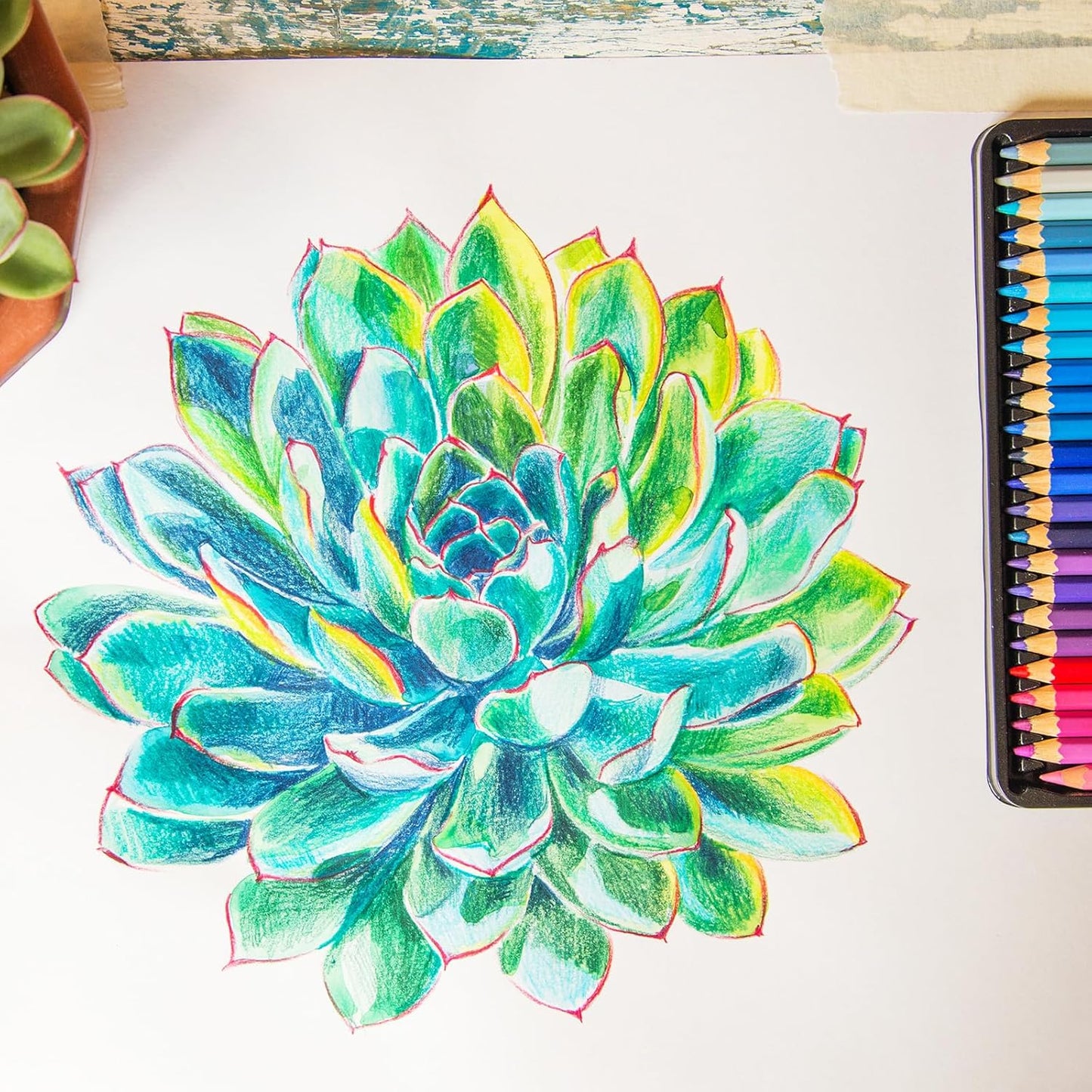 PATIKIL Watercolor Pencil, 6Pcs Water Soluble Pencils for Blending, Coloring, Sketch Drawing, Painting, Bright Orange