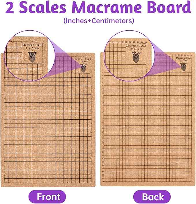 AIIQESBT 108 Pcs Macrame Board Set, 12'' × 16'' Wood Macrame Board Stand with Metal Adjustable Holder for Braiding Cording Bracelet Creating
