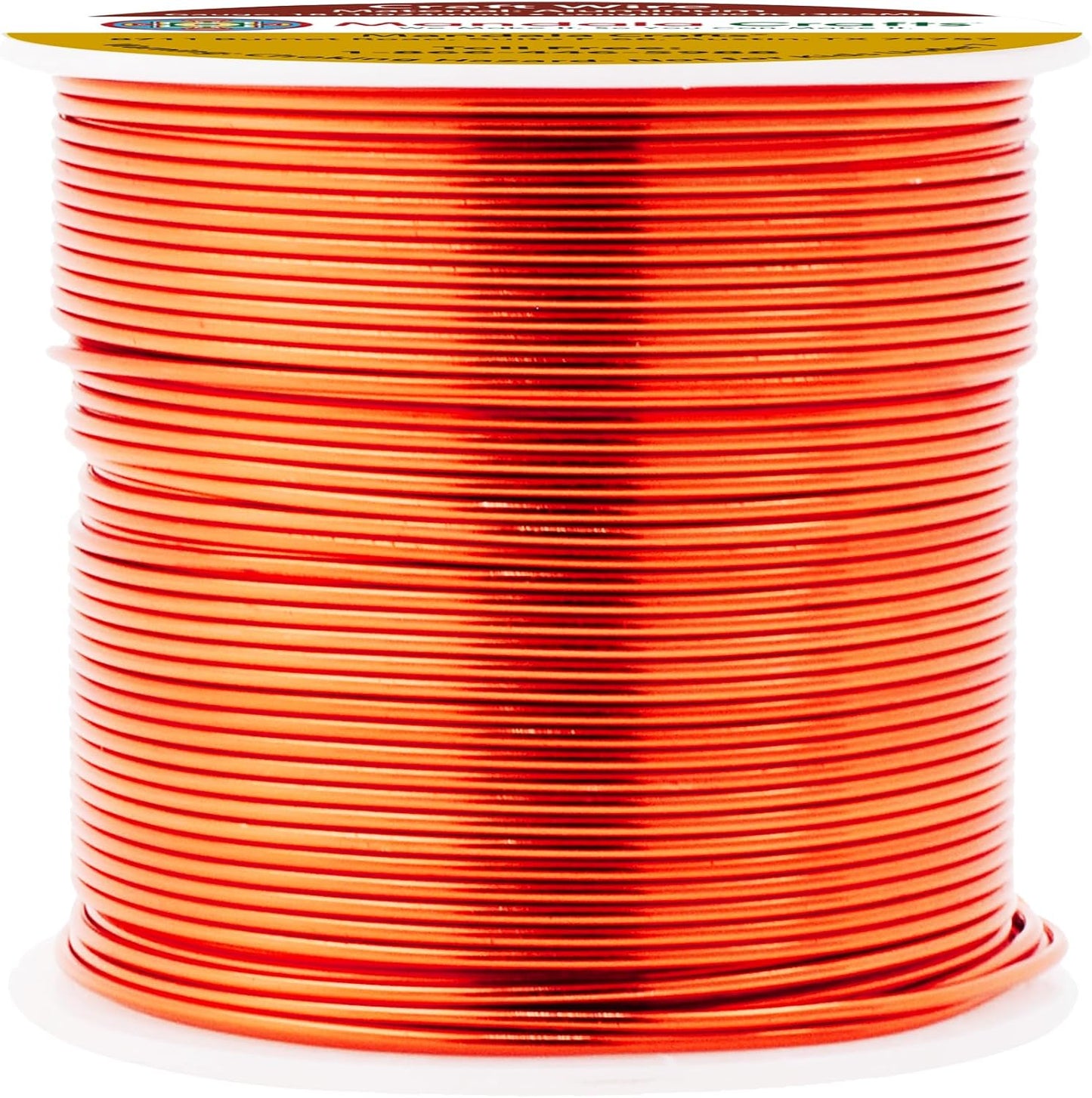 Mandala Crafts 18 Gauge Anodized Aluminum Craft Wire for Jewelry Making - 100 FT Colored Flexible Burnt Orange Wire - Bendable for Bonsai Armature Crafting Sculpting - Crafty Corner