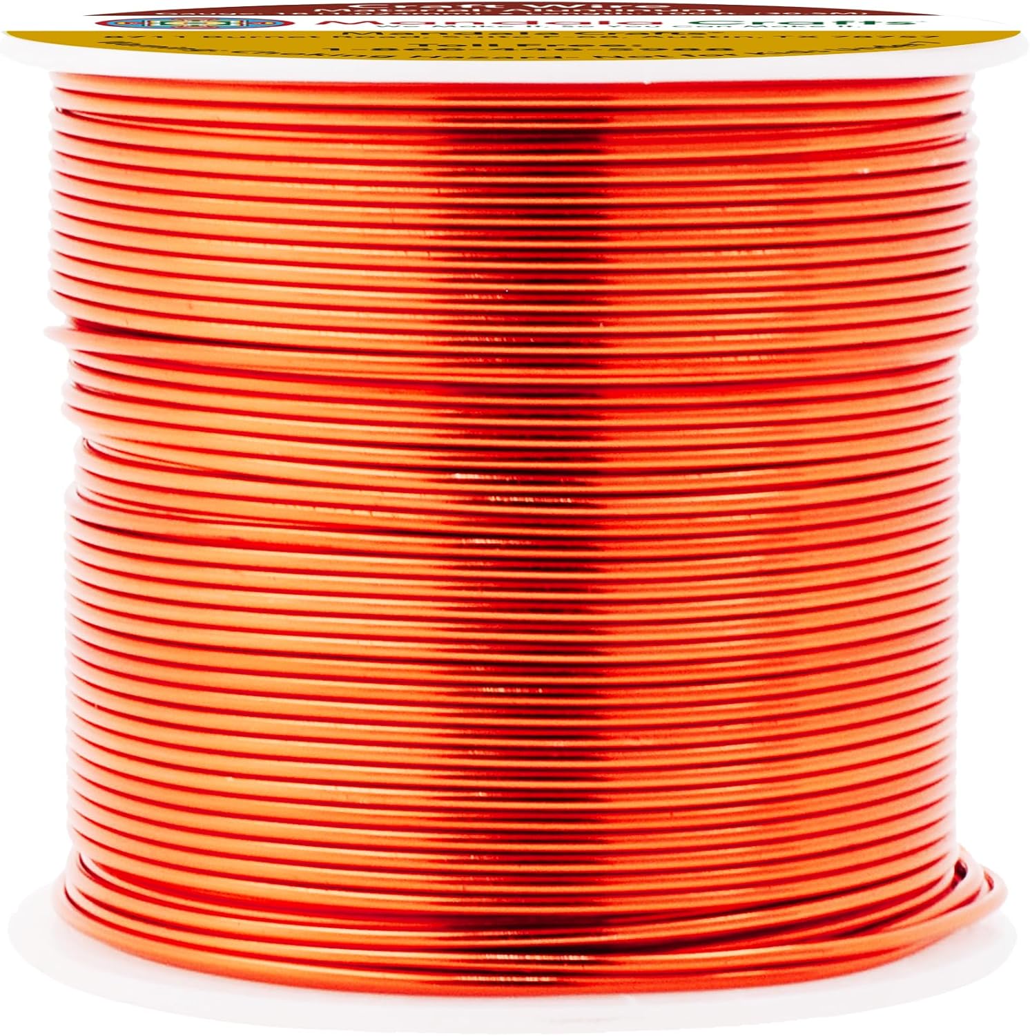 Mandala Crafts 18 Gauge Anodized Aluminum Craft Wire for Jewelry Making - 100 FT Colored Flexible Burnt Orange Wire - Bendable for Bonsai Armature Crafting Sculpting - Crafty Corner