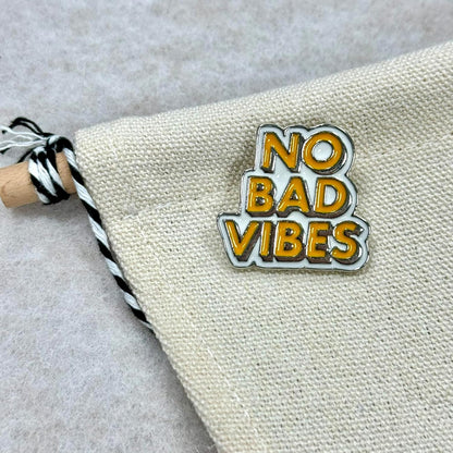 No Bad Vibes Brooch Pins Cartoon Enamel Pin Cute Metal Badges Learning for Girl Clothing Backpacks Bags Jewelry