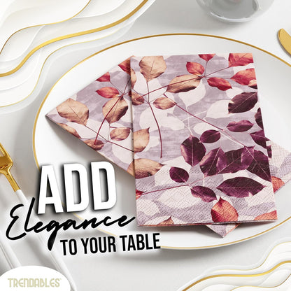 Trendables Floral Napkins for decoupage 100 Pcs 3 Ply floral paper napkins decorative Guest Towels Disposable Bathroom, Flower Design For Tea Party Decorations, Dinners & Weddings