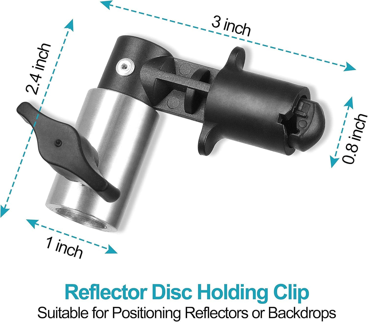 EMART 8.5FT Photography Green Screen Background Reflector Disc Holder Clip with Light Stand for Diffuser, Pop Up Backdrop, Photo, Video Studio, Meeting,Live Streaming, Youtuber