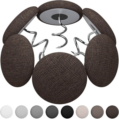 12 Colors Fabric Covered Button Twist Pins Dust Ruffle Pins- for Sofa，Upholstery，Armchair Caddies, Armrest Covers,Bed Skirts, Slipcovers, Headliners (Dark Brown, 12)