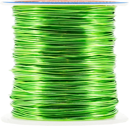 Mandala Crafts 20 Gauge Anodized Aluminum Craft Wire for Jewelry Making - 100 FT Colored Flexible Lime Green Wire - Bendable for Bonsai Armature Crafting Sculpting - Crafty Corner
