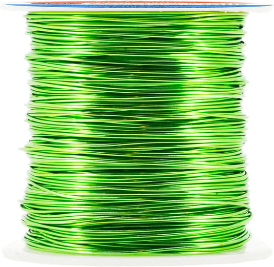 Mandala Crafts 20 Gauge Anodized Aluminum Craft Wire for Jewelry Making - 100 FT Colored Flexible Lime Green Wire - Bendable for Bonsai Armature Crafting Sculpting - Crafty Corner