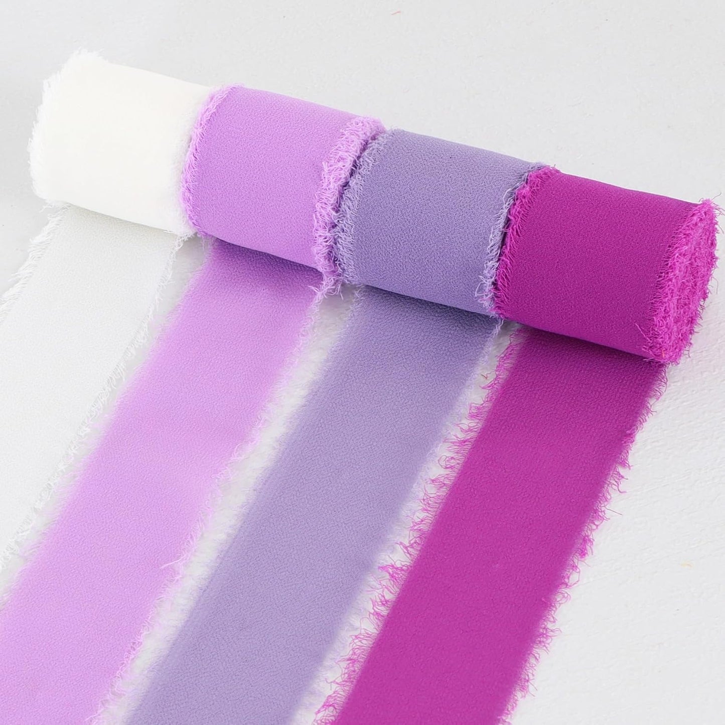 TONIFUL 4 Rolls Light Purple Chiffon Ribbon 1.5" x 5.5 Yards for Gift Wrapping, Wedding Decoration, DIY Crafts - Crafty Corner