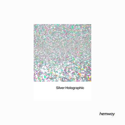 Hemway Glitter Grout Additive add Sparkle to Mosaic Tiles, Bathrooms, Wet Rooms, Kitchens, Tiled Based Rooms and Cement Based Grouts 100g / 3.5oz - Silver Holographic