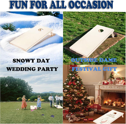 4×2FT Cornhole Board Set,Wooden Corn Hole Games for Adults Bean Bag Toss Game Set, with Corn Hole Bags Set 8,2 Cornhole Boards and a Carrying Case for Wedding/Party/Outdoor/Hiking/Yard