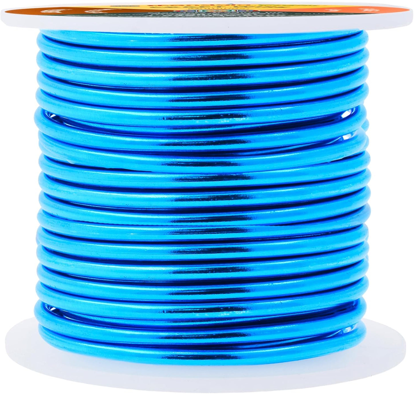 Mandala Crafts 8 Gauge Anodized Aluminum Craft Wire for Jewelry Making - 32 FT Colored Flexible Bondi Blue Wire - Bendable for Bonsai Armature Crafting Sculpting - Crafty Corner