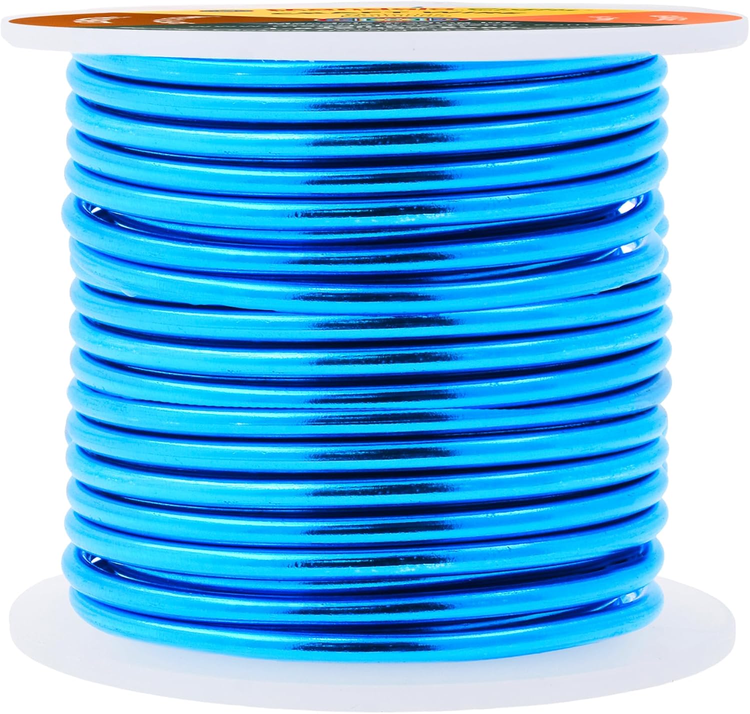Mandala Crafts 8 Gauge Anodized Aluminum Craft Wire for Jewelry Making - 32 FT Colored Flexible Bondi Blue Wire - Bendable for Bonsai Armature Crafting Sculpting - Crafty Corner