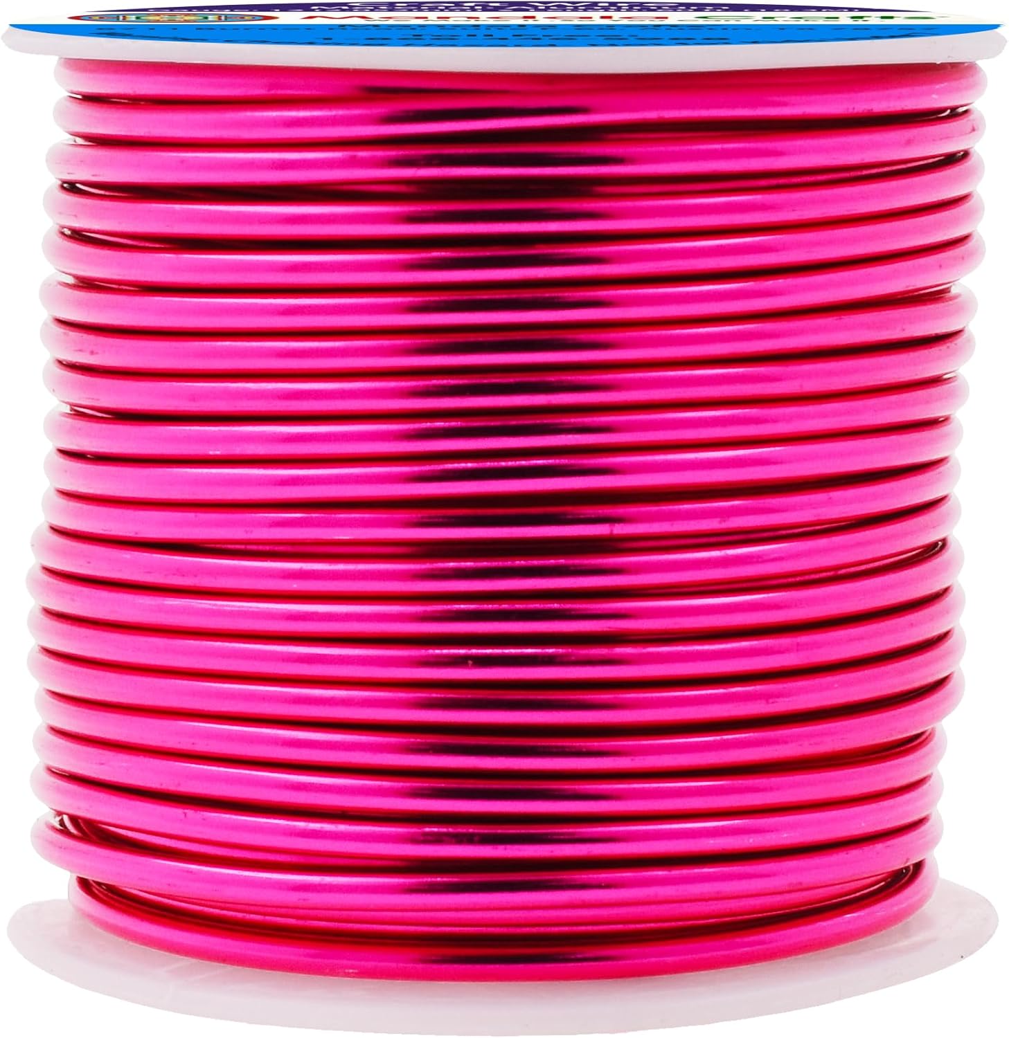 Mandala Crafts 12 Gauge Anodized Aluminum Craft Wire for Jewelry Making - 60 FT Colored Flexible Hot Pink Wire - Bendable for Bonsai Armature Crafting Sculpting - Crafty Corner