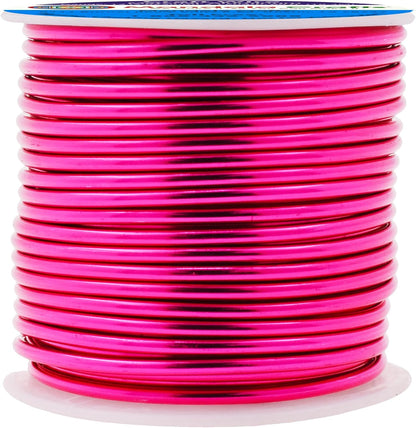 Mandala Crafts 12 Gauge Anodized Aluminum Craft Wire for Jewelry Making - 60 FT Colored Flexible Hot Pink Wire - Bendable for Bonsai Armature Crafting Sculpting - Crafty Corner