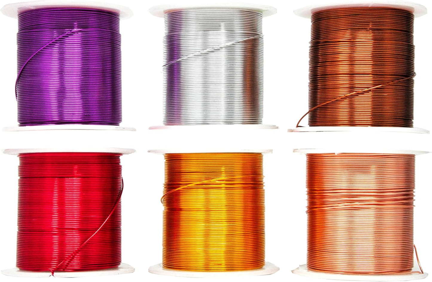 Mandala Crafts 22 Gauge Anodized Aluminum Craft Wire for Jewelry Making - 450 FT Colored Flexible Silver Copper Purple Gold Brown Red Wire - Bendable for Bonsai Armature Crafting Sculpting - Crafty Corner