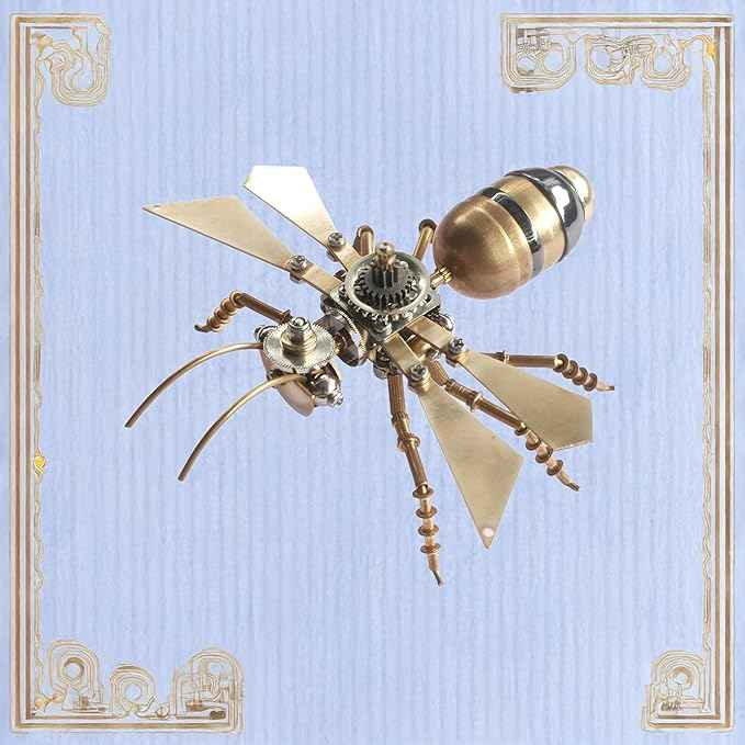 3D Steampunk Metal Puzzle, Mechanical Flying Ants Insects Model Building Kits, Arts & Crafts DIY Projects Hobby Kit,Funny Ideas for Birthday (Flying Ants)