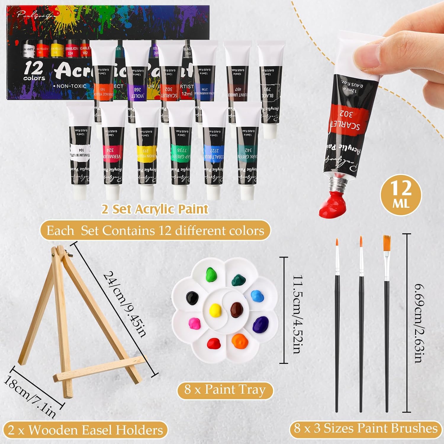 Cholemy 36 Pcs Paint and Sip Kit for Adults 8''x10'' Pre Drawn Canvas for Painting DIY Afro Acrylic Painting Kit Wood Easel Brushes Date Night Bulk for Christmas Party Gifts(Black Women) - Crafty Corner