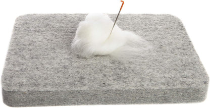 Made in USA, Needle Felting Pad, 8 x 10 x 1 inch, 100% Natural Wool, Firm, for Precision Felting