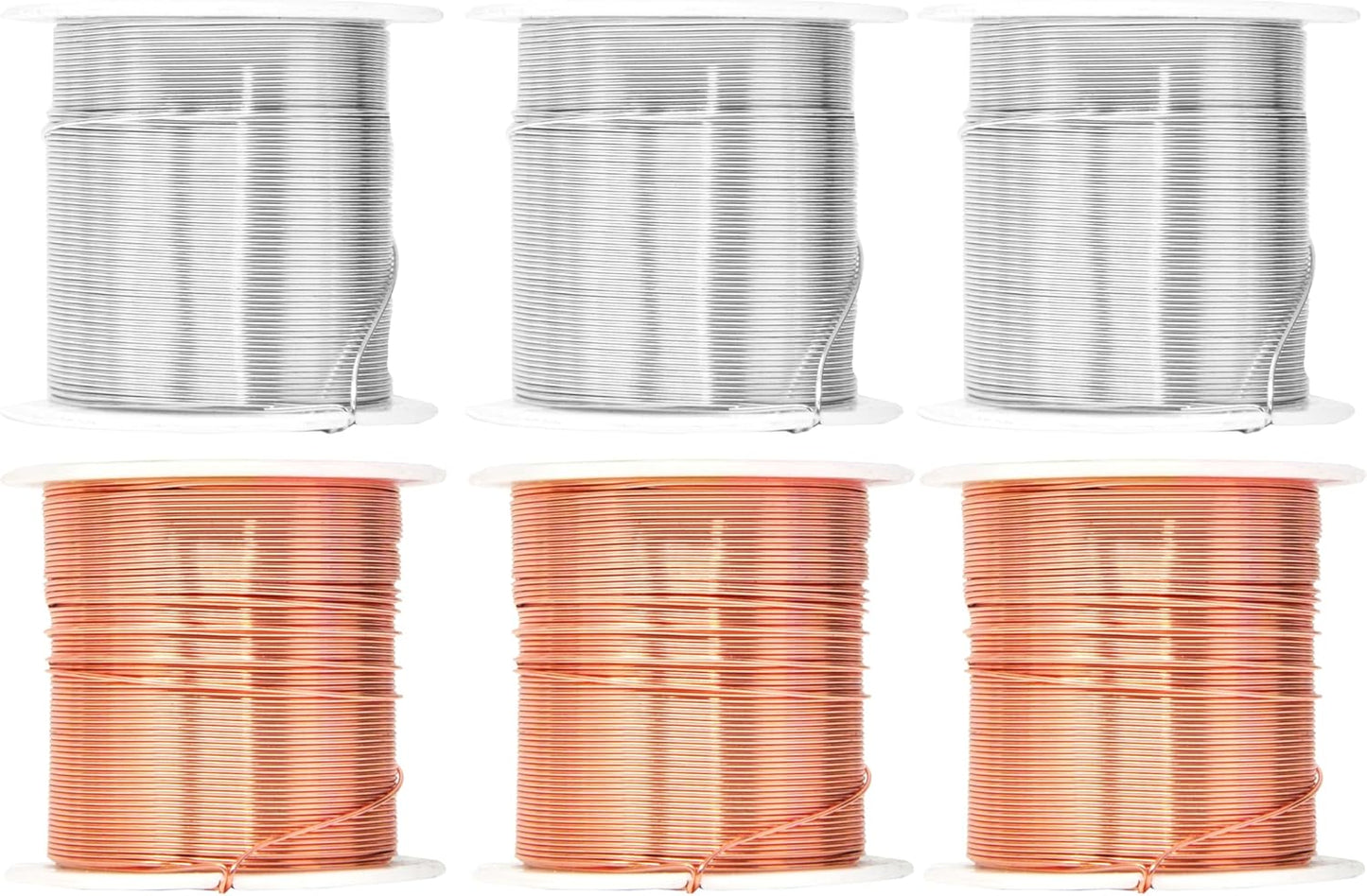 Mandala Crafts 22 Gauge Anodized Aluminum Craft Wire for Jewelry Making - 450 FT Colored Flexible Silver Copper Tone Wire - Bendable for Bonsai Armature Crafting Sculpting - Crafty Corner