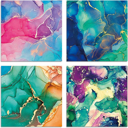 YASMEN Scrapbook Paper Pad 6×6, Marbled Pattern Watercolor Paper, 24 Sheets Single-Sided Colorful Cardstock Paper, Craft Card Making Paper Pack Scrapbooking Journal Supply Designer Art Paper Pad - Crafty Corner