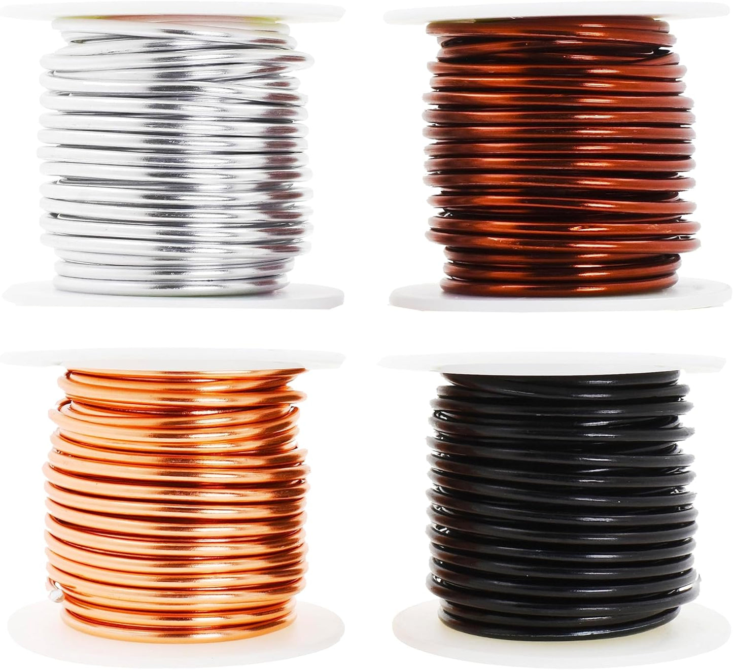 Mandala Crafts 8 Gauge Anodized Aluminum Craft Wire for Jewelry Making - 128 FT Colored Flexible Neutral Wire - Bendable for Bonsai Armature Crafting Sculpting - Crafty Corner