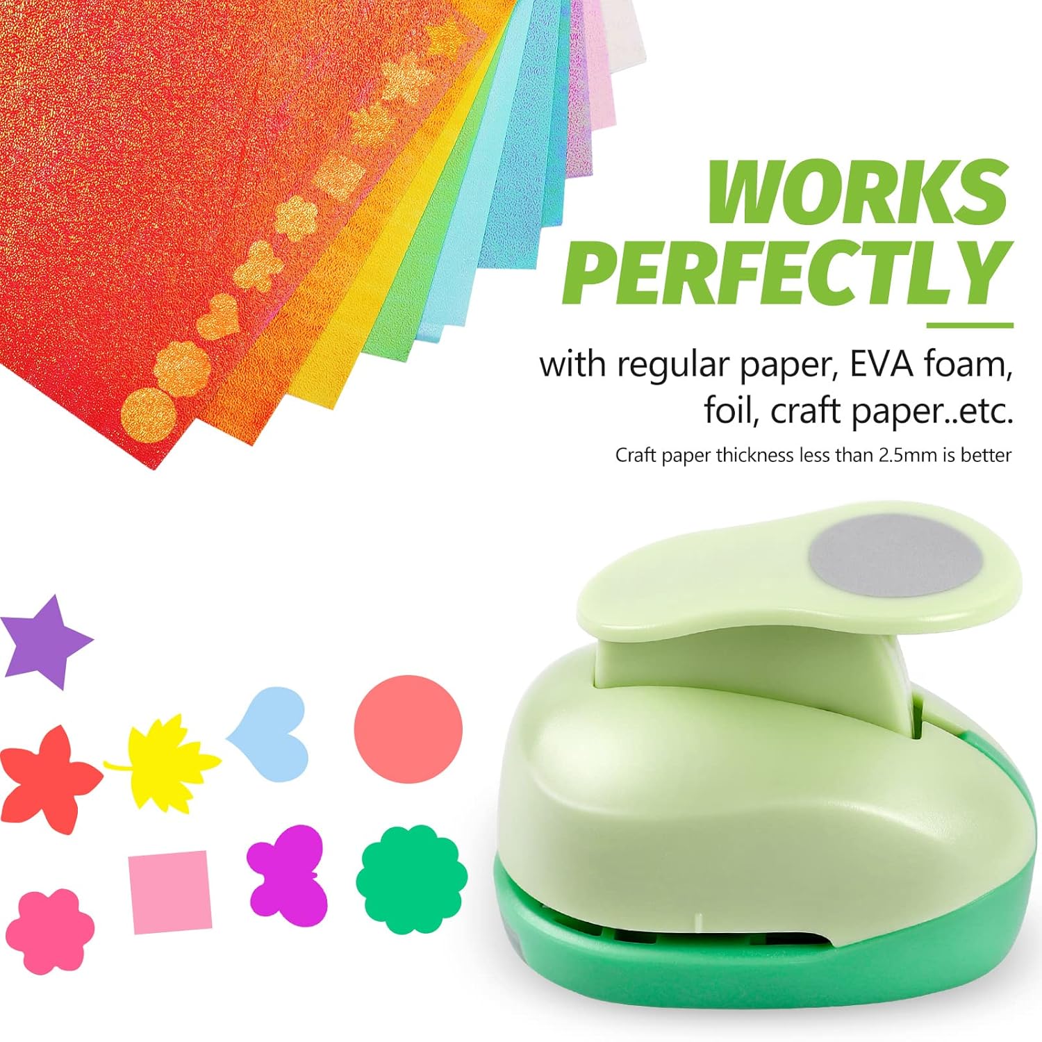 UCEC Craft Hole Punch, 9 Pcs 5/8 Inch Paper Punches for Crafting Hole Punch Shapes Hole Puncher for Crafts, Different Shape Crafting Designs for Crafting & DIY Projects - Crafty Corner