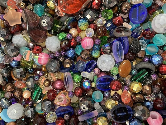 One Pound Assorted Glass Beads for Jewelry Making, DIY Lamp Work, Arts and Crafts, and Decorative Hobby Artistry, Colorful Crystal Assortment Bulk Mix, 4-18mm (Mixed Colors) (6)