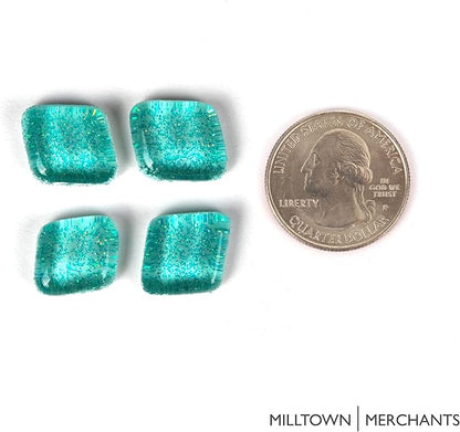 Milltown Merchants™ Aqua Blue Glitter Mosaic Tile Pieces - Bulk Sparkle Mosaic Tiles - 3 Pound (48 oz) Shimmer Tile Assortment for Backsplash, Murals, Stepping Stones, and Mosaics