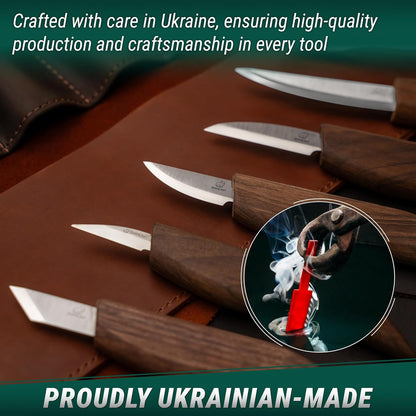 BeaverCraft Deluxe Wood Carving Kit S18X - Wood Carving Knife Set - Spoon Carving Tools Set - Whittling Knives Kit - Woodworking Kit Wood Carving Tools Kit Large Whittling Kit S18X