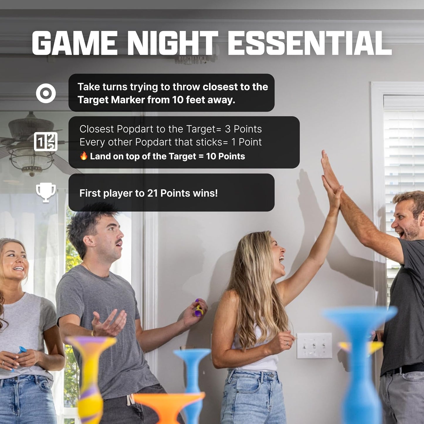 Popdarts PRO Pack Game Set (Halloween) - Indoor, Outdoor Suction Cup Throwing Game - Competition with a POP