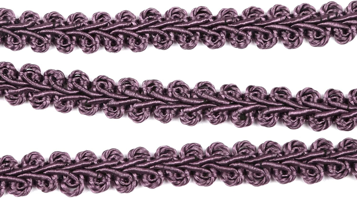 BEL AVENIR Braid Trim 1/2 inch 13.6 Yards French Gimp Basic Sewing Polyester DIY Crafts Costume Home Decorative (Dark Purple) - Crafty Corner