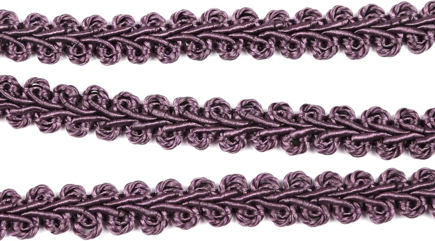 BEL AVENIR Braid Trim 1/2 inch 13.6 Yards French Gimp Basic Sewing Polyester DIY Crafts Costume Home Decorative (Dark Purple) - Crafty Corner