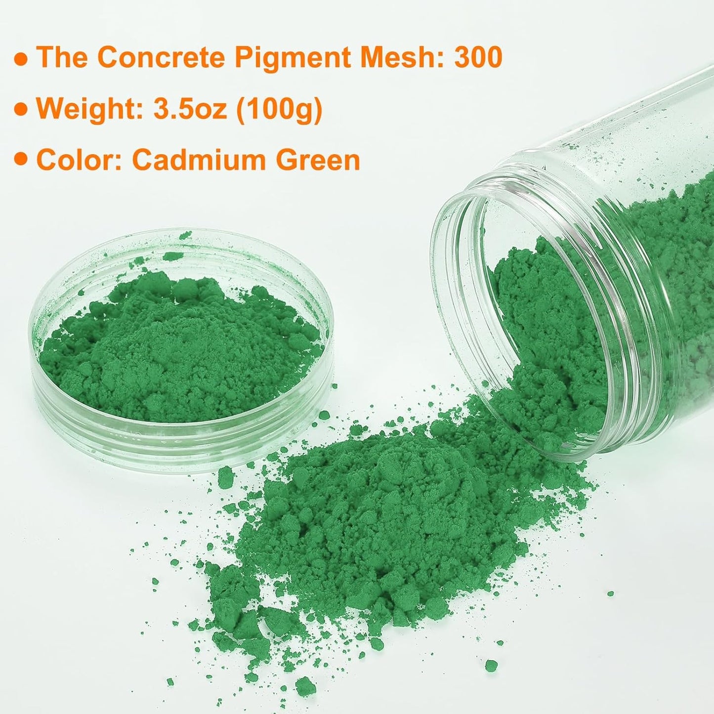 HARFINGTON Iron Oxide Powder Concrete Pigment 300 Mesh 3.5oz (100g) Iron Oxide Grout Pigment for Pastel Tile Paint Concrete Cement, Cadmium Green
