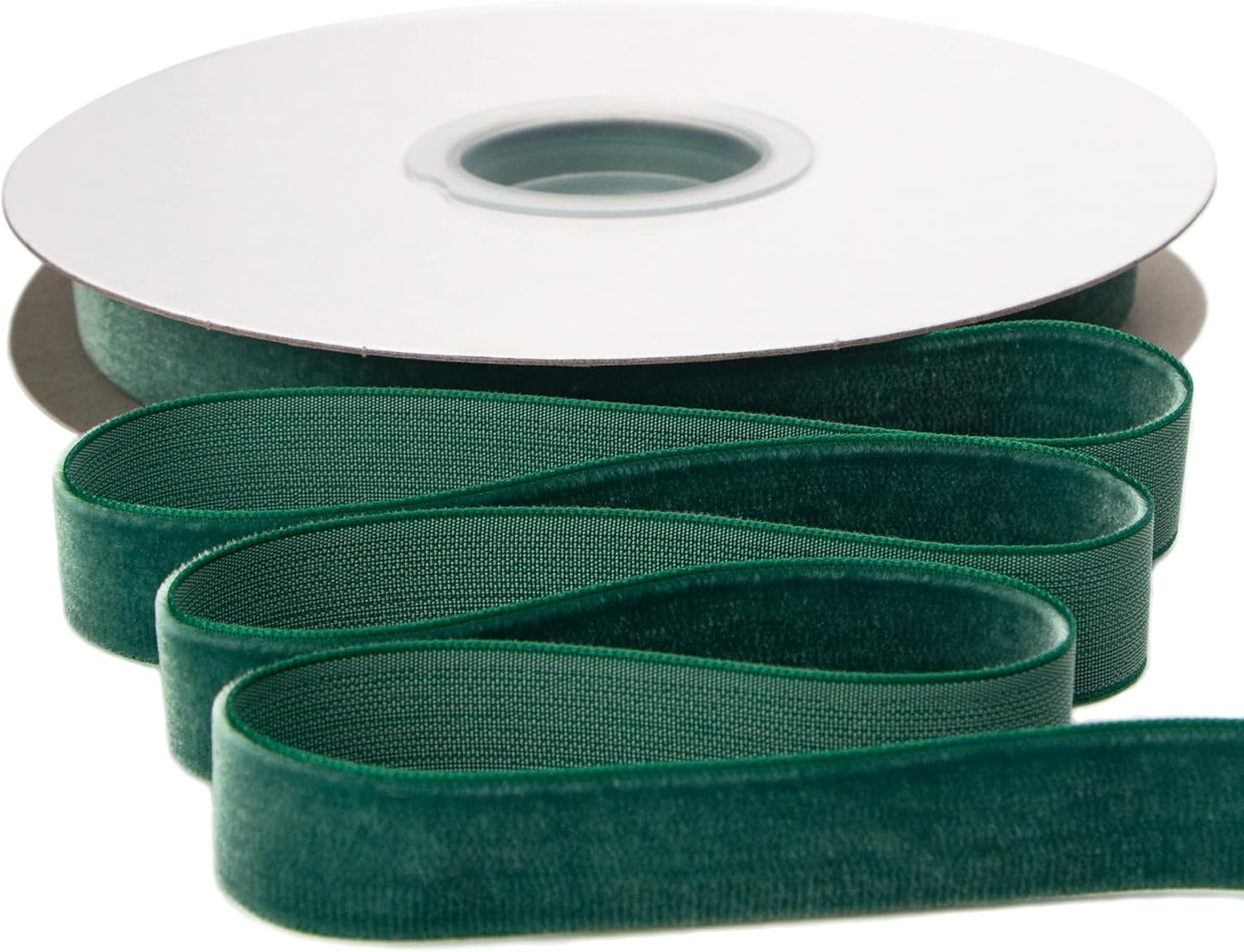 Ribbli Polyester Forest Green Velvet Ribbon,5/8 Inches Continuous10-Yard Spool,Christmas Ribbon for Gift Wrapping,Floral Bouquets, Home Decor - Crafty Corner