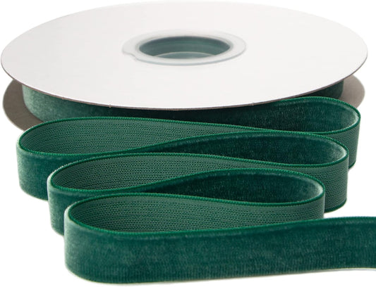 Ribbli Polyester Forest Green Velvet Ribbon,5/8 Inches Continuous10-Yard Spool,Christmas Ribbon for Gift Wrapping,Floral Bouquets, Home Decor - Crafty Corner