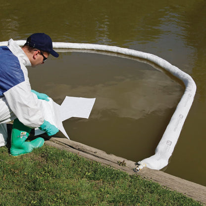 PIG Oil Boom - Oil-Only Absorbent Boom - 4 Pack - 3" x 20' Boom - Absorbs up to 4 gallons per Boom - BOM407