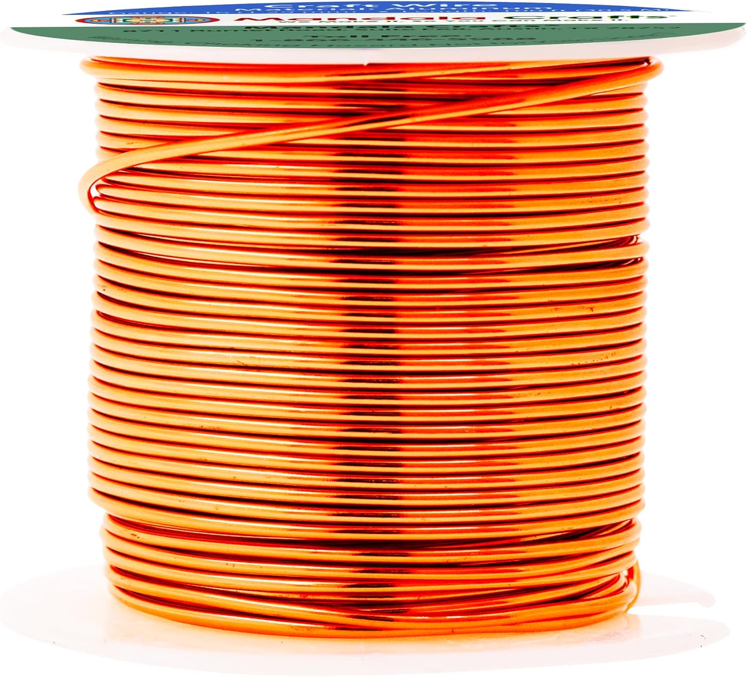 Mandala Crafts 16 Gauge Anodized Aluminum Craft Wire for Jewelry Making - 100 FT Colored Flexible Orange Wire - Bendable for Bonsai Armature Crafting Sculpting - Crafty Corner