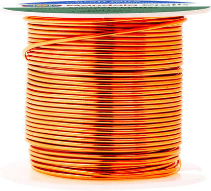 Mandala Crafts 16 Gauge Anodized Aluminum Craft Wire for Jewelry Making - 100 FT Colored Flexible Orange Wire - Bendable for Bonsai Armature Crafting Sculpting - Crafty Corner